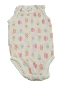 Bílé perforované body se zmrzlinami uniglo