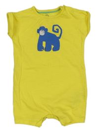 Žlutý kraťasový overal s gorilou Next