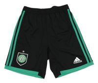 Černo-zelené sportovní funkční kraťasy s logem - Celtic Adidas