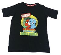 Černé tričko se superhrdiny Marvel