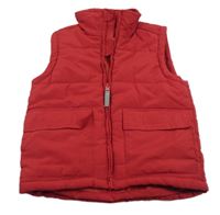 Vínová šusťáková zateplená vesta 