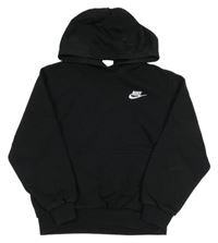 Černá mikina s logem a kapucí Nike