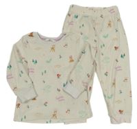 Smetanové fleecové pyžamo s obrázky M&S