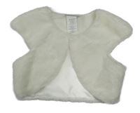 Bílé kožešinové podšité bolerko 