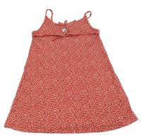 Červeno-smetanové květované šaty Zara