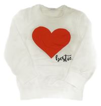 Bílá mikina se srdcem 