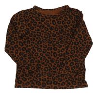 Hnědo-černé triko s leopardím vzorem H&M