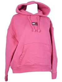 Dámská růžová crop mikina s kapucí zn. Tommy Hilfiger