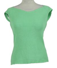 Dámské světlezelené žebrované tričko Gallery 