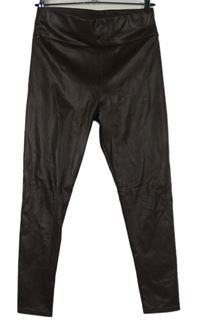 Dámské hnědé koženkové tregíny 