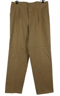 Pánské béžové plátěné chino kalhoty 