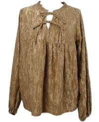 Nové - Dámská hnědá vzorovaná halenka Gallery 