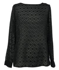 Dámská černá vzorovaná šifonová halenka Zero 