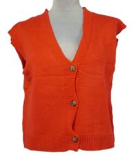 Dámská červená propínací svetrová vesta Shein 