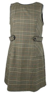 Dámské béžovo-hnědo-černé vzorované šaty Next 