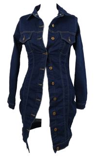 Dámské tmavomodré riflové košilové šaty Parisian 