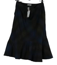 Nové - Dámská kávovo-tmavomodrá midi sukně M&S