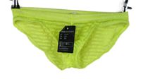 Nové - Pánské neonově zelené pruhované slipy 