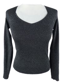 Dámský černý třpytivý svetr Primark 