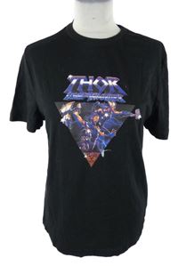 Pánské černé tričko s potiskem Thor 