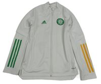 Bílá sportovní propínací fotbalová mikina Celtic zn. Adidas