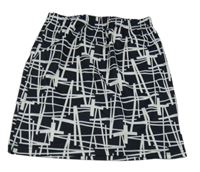 Černo-bílá vzorovaná sukně