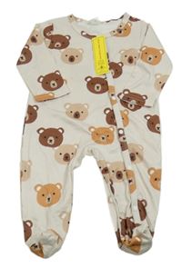 Nové - Béžový overal s medvědy Shein