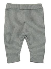 Šedé žebrované pletené legíny George