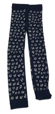 Tmavomodré punčohové legíny s flíčky ERgee