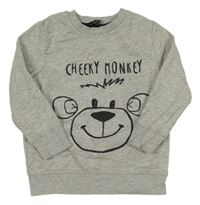Světlešedá mikina s opicí George