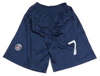 Tmavomodré sportovní funkční kraťasy s číslem 