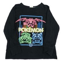Černé triko s Pokémony Tu