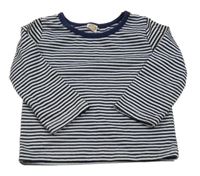 Modro-bílé pruhované triko