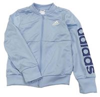 Světlemodrá sportovní propínací mikina Adidas