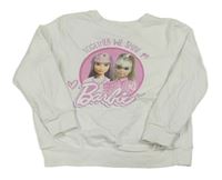 Bílá mikina s Barbie