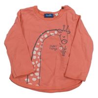 Korálová mikina s žirafou 