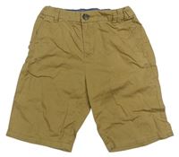 Hnědé plátěné chino kraťasy H&M