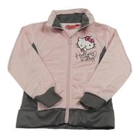 Světlerůžovo-šedá propínací sportovní mikina s Hello Kitty Sanrio