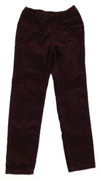 Mahagonové elastické manšetráky H&M