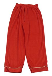 Červené sametové pyžamové kalhoty 