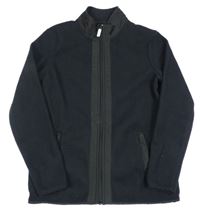 Černá fleecová propínací mikina Crane