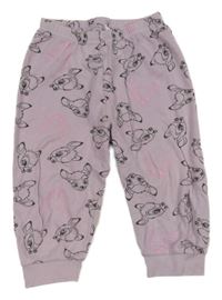 Lila pyžamové kalhoty s Bambim Primark