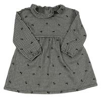 Černo-bílé kostkované šaty s mašličkami Dunnes