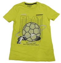 Žlutozelené tričko s míčem F&F