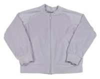 Lila plyšová propínací mikina Destination