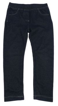 Tmavomodré zateplené tregíny riflového vzhledu lupilu