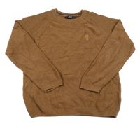 Hnědý svetr s výšivkou Next