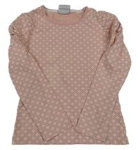 Světlerůžové vzorované triko Topolino