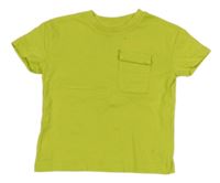 Křiklavě zelené tričko s kapsičkou George