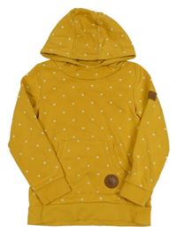 Hořčicová mikina s nášivkou a kapucí Topolino